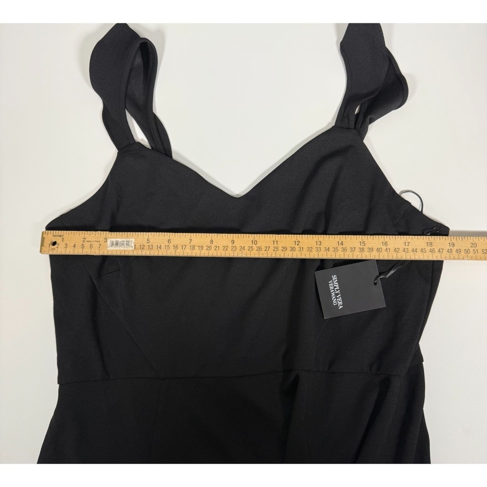 Simply Vera Vera Wang Little Black Dress Ruffle Strap Peplum Dress XL NWT - Picture 5 of 12